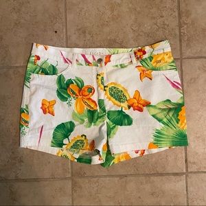 Escada Tropical Print Shorts